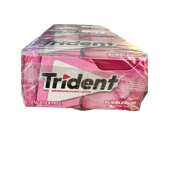Trident Bubble Gum Flavored Sugar Free Gum Total 24 packs 14 sticks each NEW - Picture 3 of 4